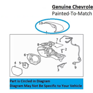 Painted 2020-2025 Chevrolet Corvette Side Mirror Cover | Genuine OEM
