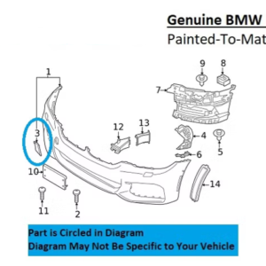 Painted 2021-2023 BMW M5 Front Tow Hook Cover | Genuine OEM