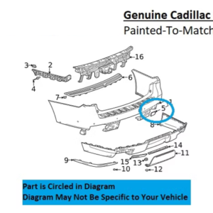 Painted 2021-2023 Cadillac Escalade ESV Rear Access Cover | Genuine OEM