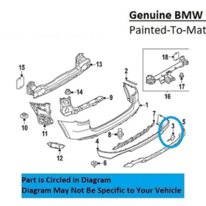 Painted 2022-2024 BMW X3 Rear Tow Hook Cover | Genuine OEM