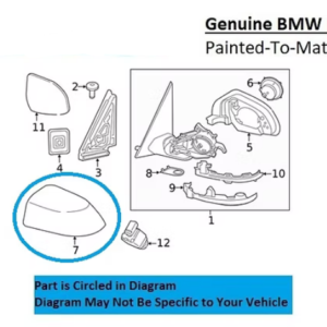 Painted 2022-2024 BMW X3 Side Mirror Cover | Genuine OEM