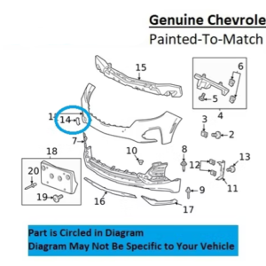 Painted 2022-2024 Chevrolet Equinox Front Tow Hook Cover | Genuine OEM