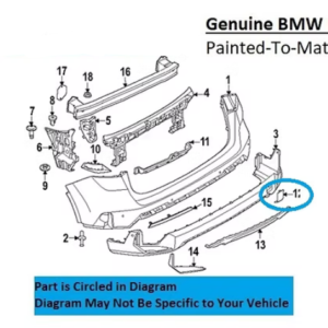 Painted 2023-2026 BMW X1 Rear Tow Hook Cover | Genuine OEM