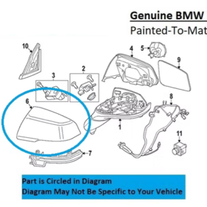 Painted 2023-2026 BMW X1 Side Mirror Cover | Genuine OEM