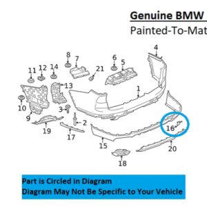 Painted 2023-2026 BMW X7 Rear Tow Hook Cover | Genuine OEM