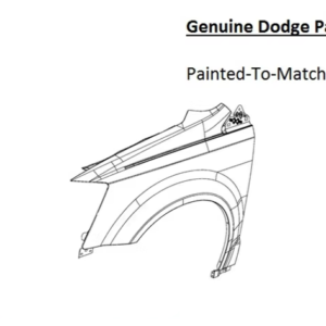 Painted 2008-2020 Dodge Grand Caravan Front Fender | Genuine OEM