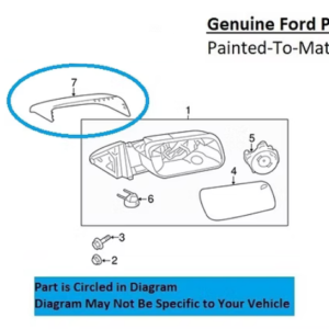 Painted 2009-2019 Ford Flex Side Mirror Cover | Genuine OEM