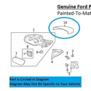 Painted 2010-2019 Ford Taurus Side Mirror Cover | Genuine OEM