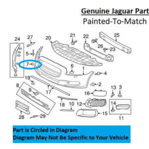 Painted 2010-2019 Jaguar XJ Front Tow Hook Cover | Genuine OEM