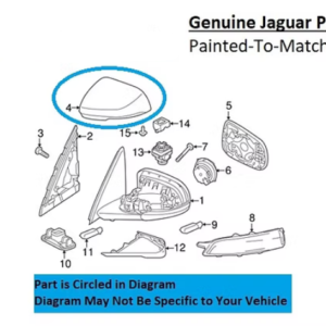 Painted 2010-2019 Jaguar XJ Side Mirror Cover | Genuine OEM
