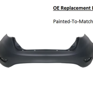 Painted 2011-2019 Ford Fiesta Hatchback Rear Bumper Cover | OE Replacement