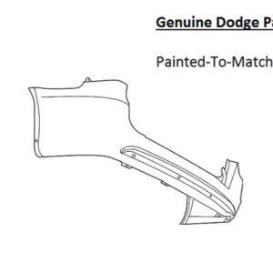 Painted 2011-2020 Dodge Grand Caravan Rear Bumper Cover | Genuine OEM