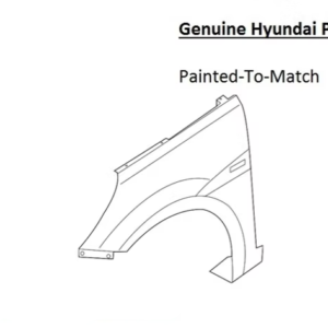 Painted 2012-2017 Hyundai Accent Front Fender | Genuine OEM