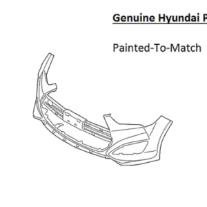 Painted 2012-2017 Hyundai Veloster Front Bumper Cover | Genuine OEM