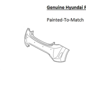 Painted 2012-2017 Hyundai Veloster Rear Bumper Cover | Genuine OEM