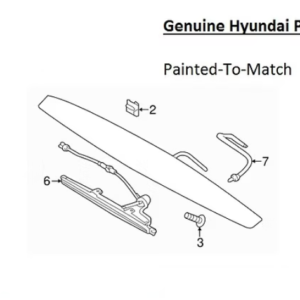 Painted 2012-2017 Hyundai Veloster Rear Spoiler | Genuine OEM