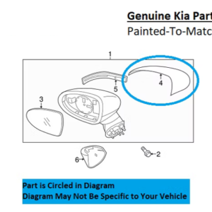 Painted 2012-2017 Kia Rio Side Mirror Cover | Genuine OEM