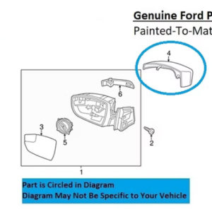 Painted 2012-2018 Ford Focus Side Mirror Cover | Genuine OEM