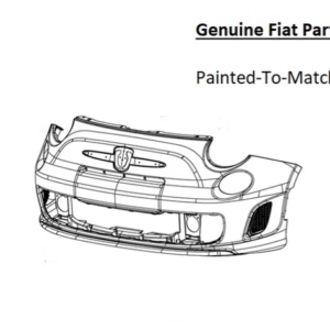 Painted 2012-2019 Fiat 500 Abarth Front Bumper | Genuine OEM
