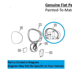 Painted 2012-2019 Fiat 500 Side Mirror Cover | Genuine OEM