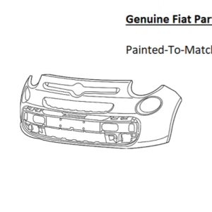 Painted 2014-2017 Fiat 500L Front Bumper Cover | Genuine OEM