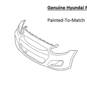 Painted 2014-2017 Hyundai Accent Front Bumper Cover | Genuine OEM
