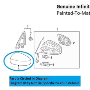 Painted 2014-2017 Infiniti QX70 Side Mirror Cover | Genuine OEM