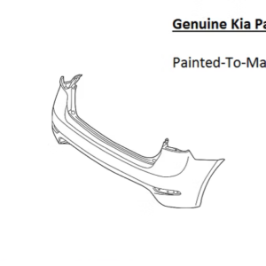 Painted 2014-2018 Kia Forte5 Rear Bumper Cover | Genuine OEM