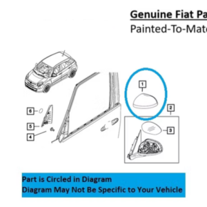 Painted 2014-2019 Fiat 500L Side Mirror Cover | Genuine OEM
