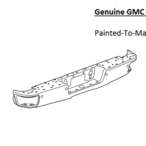 Painted 2014-2019 GMC Sierra 1500 Rear Bumper | Genuine OEM