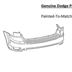 Painted 2014-2020 Dodge Journey Crossroad Rear Bumper Cover | Genuine OEM