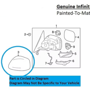 Painted 2014-2020 Infiniti QX80 Side Mirror Cover | Genuine OEM