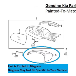 Painted 2014-2020 Kia Cadenza Side Mirror Cover | Genuine OEM