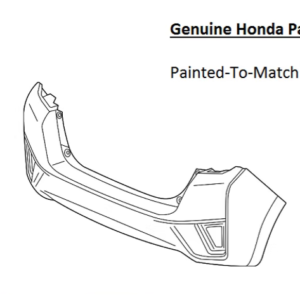 Painted 2015-2017 Honda Fit Rear Bumper Cover | Genuine OEM