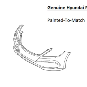 Painted 2015-2017 Hyundai Azera Front Bumper Cover | Genuine OEM