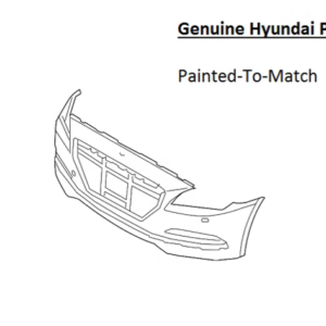 Painted 2015-2017 Hyundai Genesis Sedan G80 Front Bumper Cover | Genuine OEM