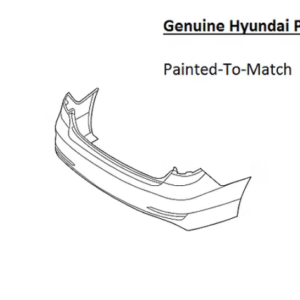 Painted 2015-2017 Hyundai Sonata Rear Bumper Cover | Genuine OEM