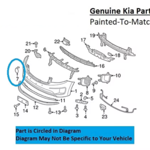 Painted 2015-2018 Kia Sedona Front Tow Hook Cover | Genuine OEM
