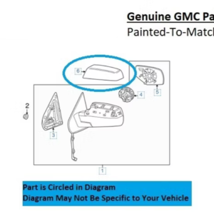 Painted 2014-2018 GMC Sierra 1500 Side Mirror Cover | Genuine OEM