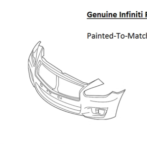 Painted 2015-2019 Infiniti Q70 Q70L Front Bumper Cover | Genuine OEM