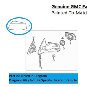 Painted 2015-2020 GMC Yukon Side Mirror Cover | Genuine OEM