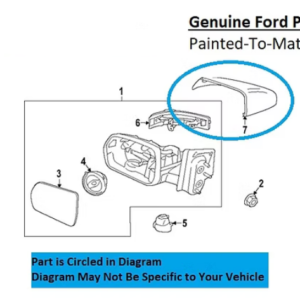 Painted 2015-2021 Ford Edge Side Mirror Cover | Genuine OEM