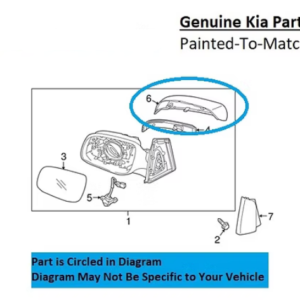 Painted 2015-2021 Kia Sedona Side Mirror Cover | Genuine OEM