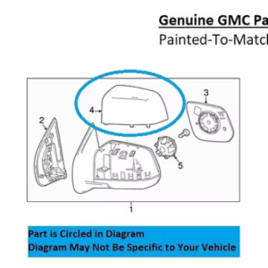 Painted 2015-2022 GMC Canyon Side Mirror Cover | Genuine OEM