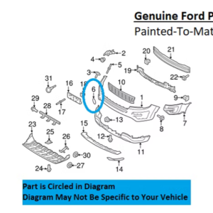 Painted 2016-2017 Ford Explorer Front Tow Hook Cover | Genuine OEM