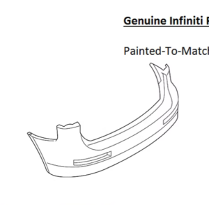 Painted 2016-2017 Infiniti QX50 Rear Bumper Cover | Genuine OEM