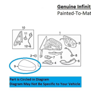 Painted 2016-2017 Infiniti QX50 Side Mirror Cover | Genuine OEM