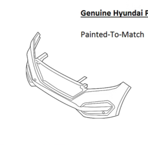 Painted 2016-2018 Hyundai Tucson Front Bumper Cover | Genuine OEM