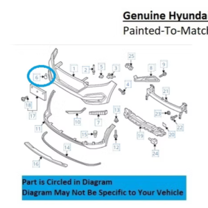 Painted 2016-2018 Hyundai Tucson Front Tow Hook Cover | Genuine OEM