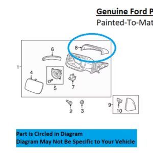 Painted 2016-2019 Ford Explorer Side Mirror Cover | Genuine OEM